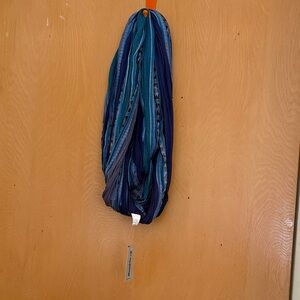 NWT Buckle Blue and Teal Striped infinity Scarf